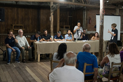 6ª Reunião (Extraordinária) da CUTHAB. Pauta: Soluções para enfrentar os alagamentos e dificuldades do transporte no bairro Guarujá e proximidades. Realizada no CTG Roda de Chimarrão.