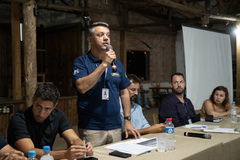 6ª Reunião (Extraordinária) da CUTHAB. Pauta: Soluções para enfrentar os alagamentos e dificuldades do transporte no bairro Guarujá e proximidades. Realizada no CTG Roda de Chimarrão.