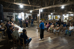 6ª Reunião (Extraordinária) da CUTHAB. Pauta: Soluções para enfrentar os alagamentos e dificuldades do transporte no bairro Guarujá e proximidades. Realizada no CTG Roda de Chimarrão.
