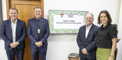 Presidente Comandante Nádia recebe Sr. Ronaldo Sielichow/Presidente Sicredi Origens RS e Diretor-Geral André Córdova