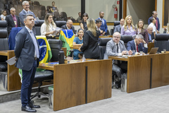 Movimentação de plenário.