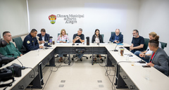 Reunião conjunta da CCJ e CEDECONDH para sabatina da Sra. Tamara Lemos Moreira, indicada para o exercício da função de Corregedora-Geral da Guarda Municipal. de Porto Alegre.