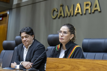 Guimarães e Tatiana estiveram na Câmara nesta segunda-feira