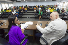 Lançamento da Frente Parlamentar em Defesa do Direito do Aposentado, proposa pela vereadora Cláudia Araújo.