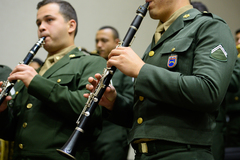 Banda do Exército participou da homenagem ao Monumento dos Pracinhas