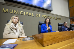 Audiência Pública debate o Projeto de Lei do Executivo Nº 028/25, que autoriza a concessão parcial dos serviços públicos de saneamento do Município de Porto Alegre.