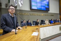 Audiência Pública debate o Projeto de Lei do Executivo Nº 028/25, que autoriza a concessão parcial dos serviços públicos de saneamento do Município de Porto Alegre.