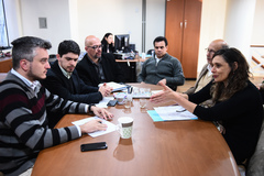 Vereadores visitaram gabinete de Ramiro (à esq) nesta terça-feira