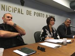 Meoti, Nádia e Senisse na reunião da FRESEG 