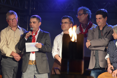 Junto à Chama Crioula, Trogildo saudou os organizadores do evento
