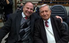 João Carlos Nedel com o amigo e vereador Paulo Brum.