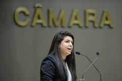 Pâmela May, representante da UEE Livre/RS