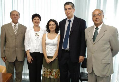 Da esquerda para a direita: Fraga, Maria Celeste, Rosimeri, José Adair e Majewski Foto: Caroline da Fé