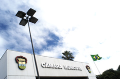 Pórtico do Palácio Aloísio Filho, sede do Legislativo da Capital 