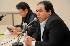 Vereadores Dr Thiago (à frente) e Professor Alex são proponentes