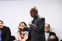 Comissão Especial para tratar dos projetos do Executivo sobre direitos e vantagens dos servidores municipais. Reunião no Simers. Na foto, vereador Airto Ferronato, relator da comissão