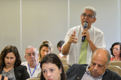 Comissão Especial do Mobiliário Urbano trata da Segurança Pública e Elementos Especiais (guaritas para vigilantes, cabines para policiais, conforto e apoio ao lazer, bancos, bebedouros, equipamentos infantis e equipamentos esportivos). Na foto, o ex-vereador Luiz Braz.
