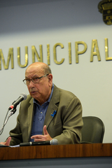 Organização de trabalhos da Comissão Especial de Transporte Coletivo. Na foto, o vereador Reginaldo Pujol.
