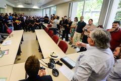 Reunião entre Comissão de Constituição e Justiça e a Guarda Municipal de Porto Alegre.