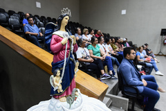 Imagem de Nossa Senhora foi trazida ao Plenário Otávio Rocha nesta quinta-feira