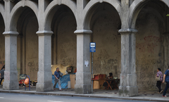 Viaduto Otávio Rocha, na Avenida Borges de Medeiros, em Porto Alegre