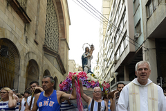Nossa Senhora dos Navegantes no início do retorno ao seu santuário 