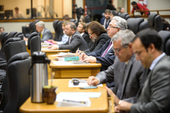 Vereadores na sessão plenária desta quarta-feira