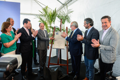 Presidente Valter Nagelstein (d) prestigiou a cerimônia