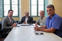 Cleber Vieira (d) pediu  a Nagelstein (e) o apoio da Câmara