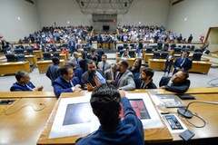 O Plenário Otávio Rocha na sessão desta segunda-feira