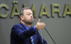 Movimentação de plenário. Na foto, o vereador André Carús.