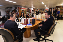 Thompson Flores (e) e Valter Nagelstein debateram vantagens do sistema na racionalização do uso de recursos