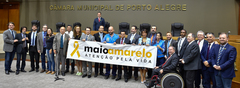 Vereadores receberam servidores que divulgam a iniciativa de segurança no trânsito