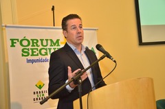  Presidente Valter Nagelstein (MDB) falou na abertura do 3º Fórum Mais Segurança, na sede do Ministério Público
