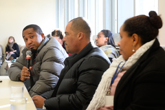 Fechamento do Conselho Tutelar da Microrregião 7. Na foto: da esq. Rafael Barros, Wagner Tavares e Shayene da Silva