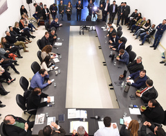 Lideranças estiveram reunidas na manhã desta segunda-feira