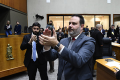 Vereador Ricardo Gomes no Plenário Otávio Rocha