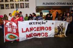 Moradores da ocupação quando estiveram na Câmara, em 2016