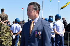 Desfile de 7 de Setembro. Na foto, o presidente Valter Nagelstein.