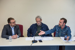 Reunião da Comissão de Constituição e Justiça com a presença de representantes dos taxistas reivindicando regulamentação da atual lei dos taxis, senhores Júnior Bof e Walter Barcellos