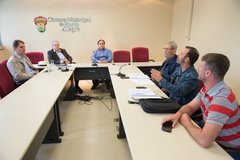 Reunião da Comissão de Constituição e Justiça com a presença de representantes dos taxistas reivindicando regulamentação da atual lei dos taxis, senhores Júnior Bof e Walter Barcellos