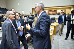 Airto Ferronato (PSB), Aldacir Oliboni (PT) e Mauro Pinheiro (Rede)
