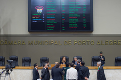Movimentação no Plenário Otávio Rocha na sessão desta quarta-feira  