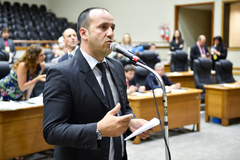 Vereador Moisés Barboza no Plenário Otávio Rocha