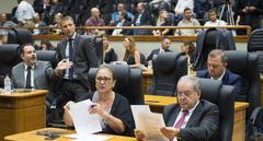 Plenário da Câmara Municipal na tarde desta quarta-feira