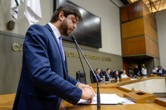 Movimentações de plenário. Na foto, o vereador Felipe Camozzato.