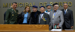 Pracinhas prestigiaram a homenagem no plenário Otávio Rocha nesta tarde