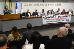Lançamento da Frente Parlamentar em Defesa do Hospital de Pronto Socorro (HPS), proposição do gabinete do vereador Roberto Robaina