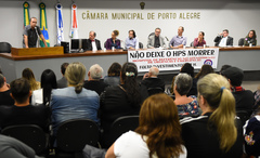 Lançamento da Frente Parlamentar em Defesa do Hospital de Pronto Socorro (HPS), proposição do gabinete do vereador Roberto Robaina