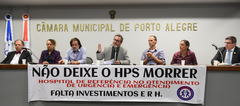 Lançamento da Frente Parlamentar em Defesa do Hospital de Pronto Socorro (HPS), proposição do gabinete do vereador Roberto Robaina
